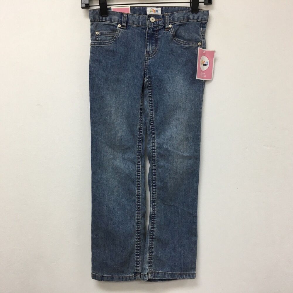 Circo Girls Size 7 Blue Jeans Pants Bootcut Easy Fit Midrise Adjustable Waist